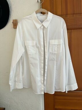 Classic White Button-Up Shirt